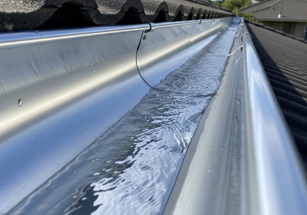Clean clear gutter after cleaning